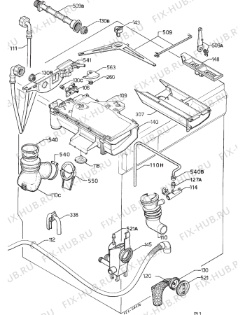 Взрыв-схема стиральной машины Electrolux EW1234W - Схема узла Hydraulic System 272